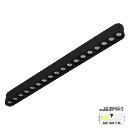 LED magnetna svetiljka CCT ULTRA SLIM FMS2001-18 BK