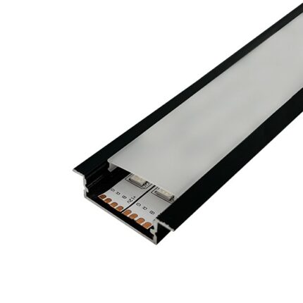 M3010-U-C CRNI Aluminijumski profil za LED trake ugradni set sa difuzorom 10x41x2000mm Mitea Lighting