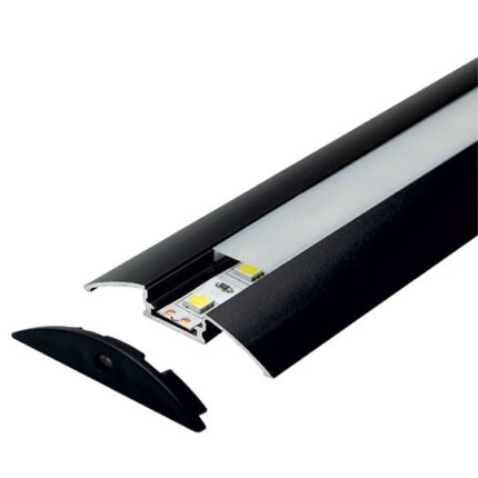 MA608-C Aluminijumski profil za LED trake crni podni set sa difuzorom 7.8x52x2000mm Mitea Lighting