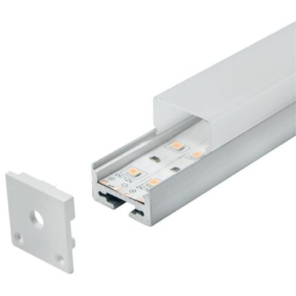 MA623 Aluminijumski profil za LED trake nadgradni set sa difuzorom 20x20x2000mm M623 Mitea Lighting