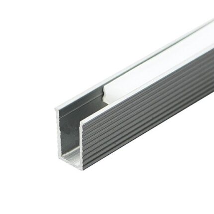 MA6490-GR Tamno sivi Aluminijumski profil za LED trake 6.4x9x2000mm ugradni sa difuzorom 2m Mitea Lighting